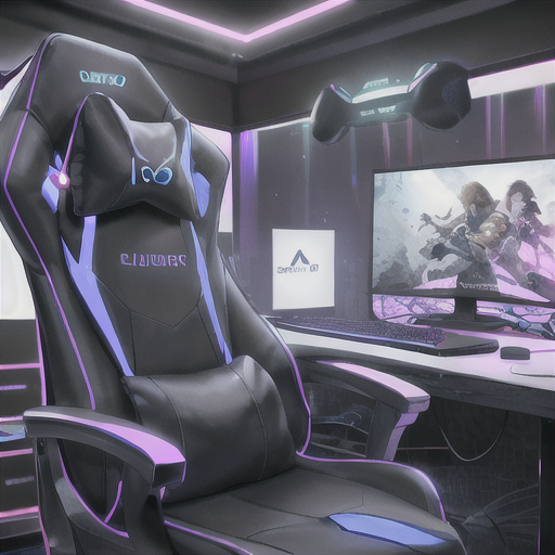 Anything prompt Gamer sitting in a gaming chair, headset PromptHero