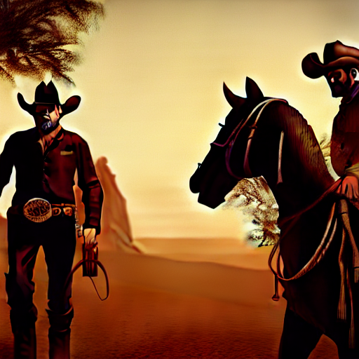 Stable Diffusion prompt: Wild west cinematic composition, - PromptHero