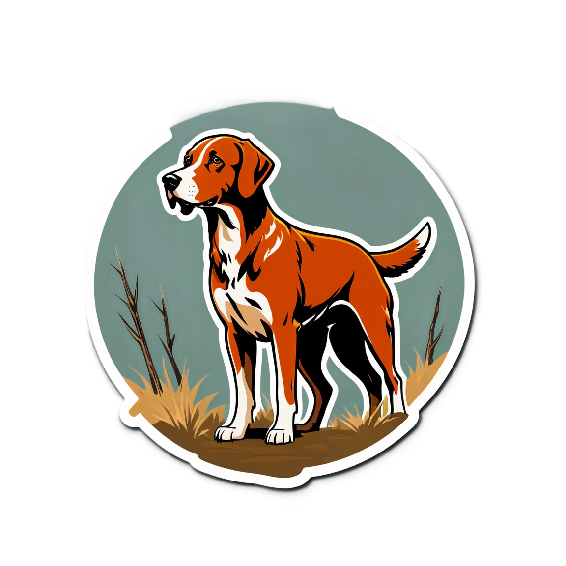 with hunting dog hunting stickers