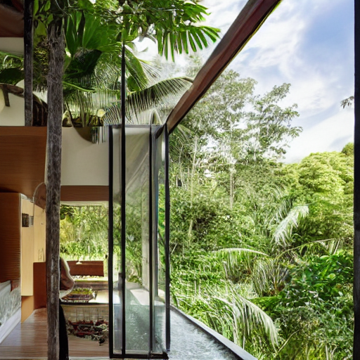 Stable Diffusion prompt: A beautiful house in tropical - PromptHero