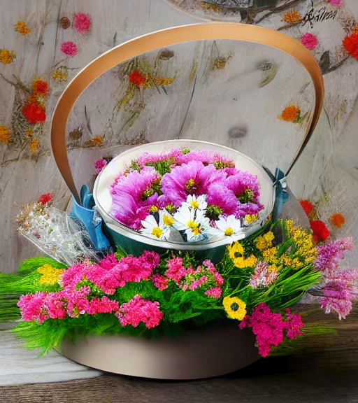 A bucket of flowers