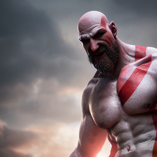 Stable Diffusion prompt: Kratos Full Body High Quality, - PromptHero