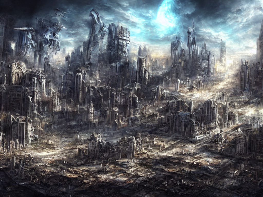 Stable Diffusion prompt city ruins, armageddon, year PromptHero