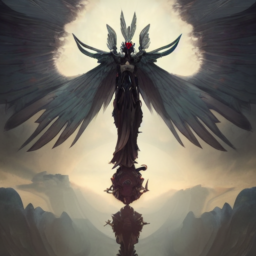 Stable Diffusion prompt: corrupted angel of darkness, - PromptHero