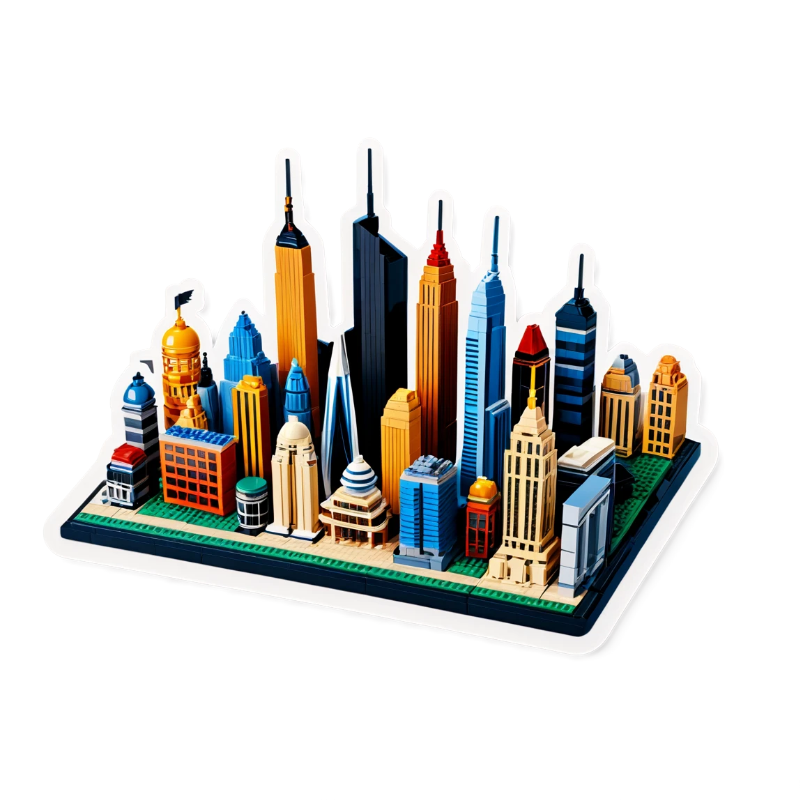 Famous buildings  lego stickers