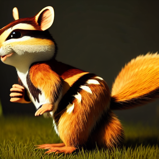 chipmunk dressed in Kraven the Hunter's costume