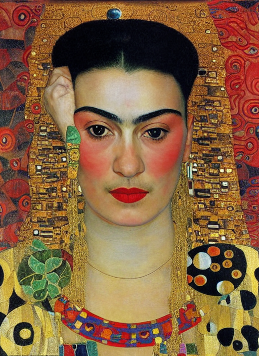 by Gustav Klimt by Frida Kahlo