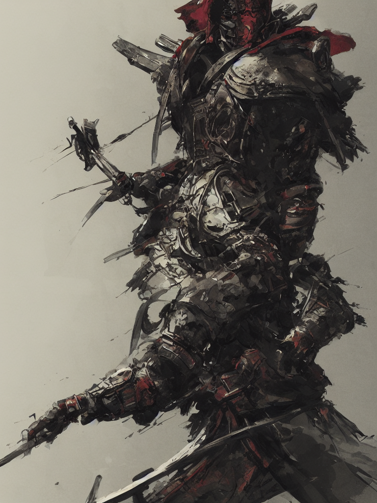 Stable Diffusion prompt: portrait of samurai veteran, - PromptHero