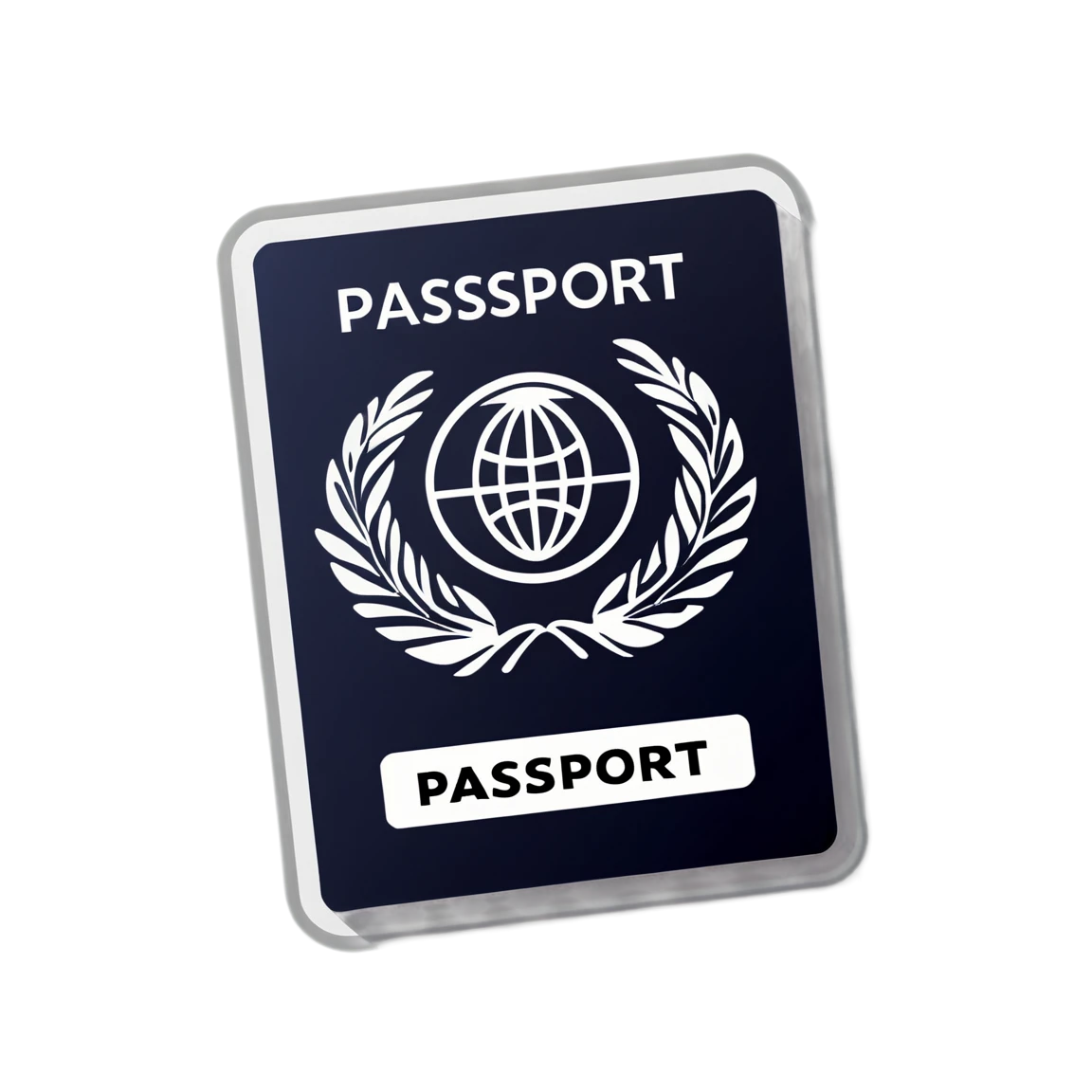 with a passport travel stickers