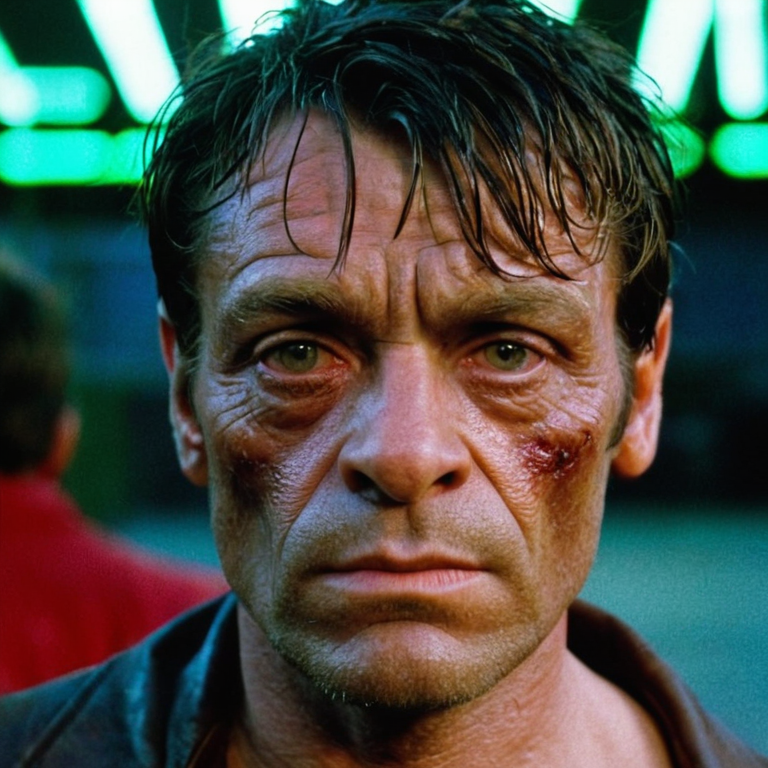 front shot, actor photo of a ugly  looks at viewer, cinematic shot