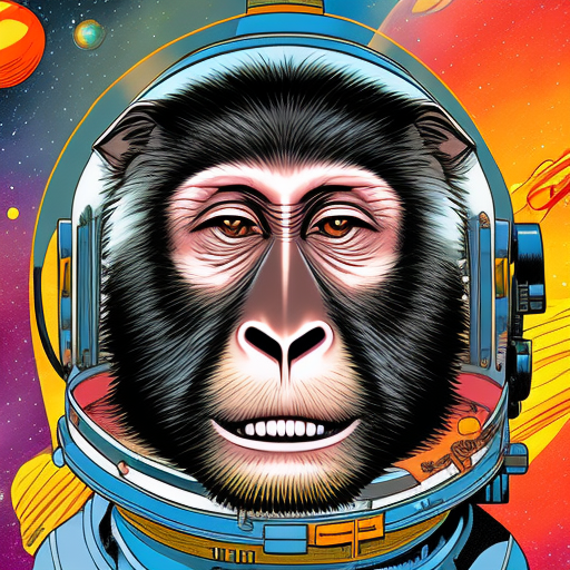 Openjourney prompt: space monkey, comic book cover, - PromptHero