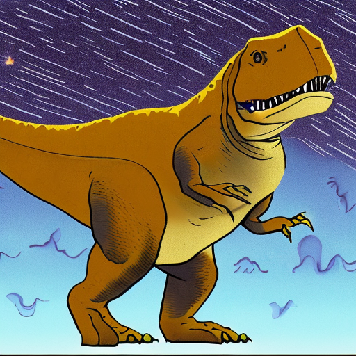 Redshift Diffusion prompt: photo of a sad t-rex looking - PromptHero