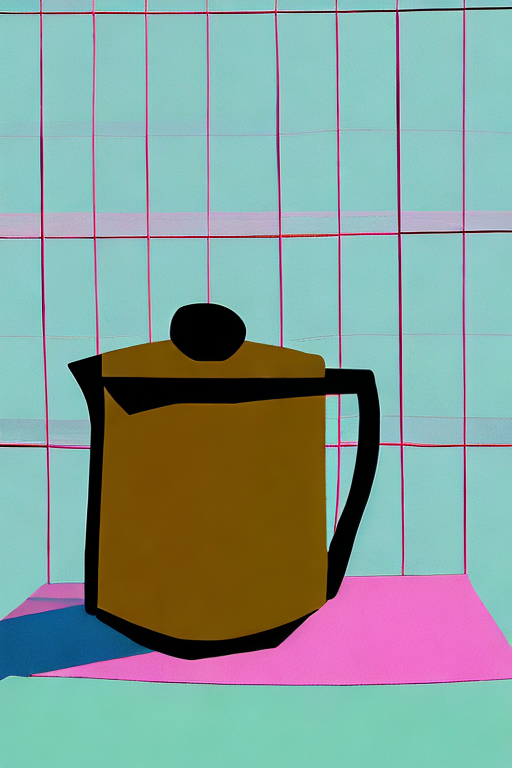AI generated art representing "book, notebook, cafetiere, hot coffee, pastel colours, beautiful, sunny, summer morning."