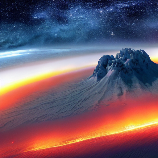 Stable Diffusion prompt: space 8k, planet fire, tsunami - PromptHero