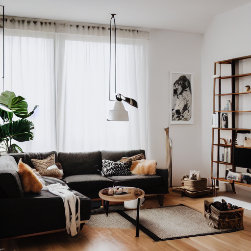 Stable Diffusion prompt: Cozy modern living room, soft - PromptHero