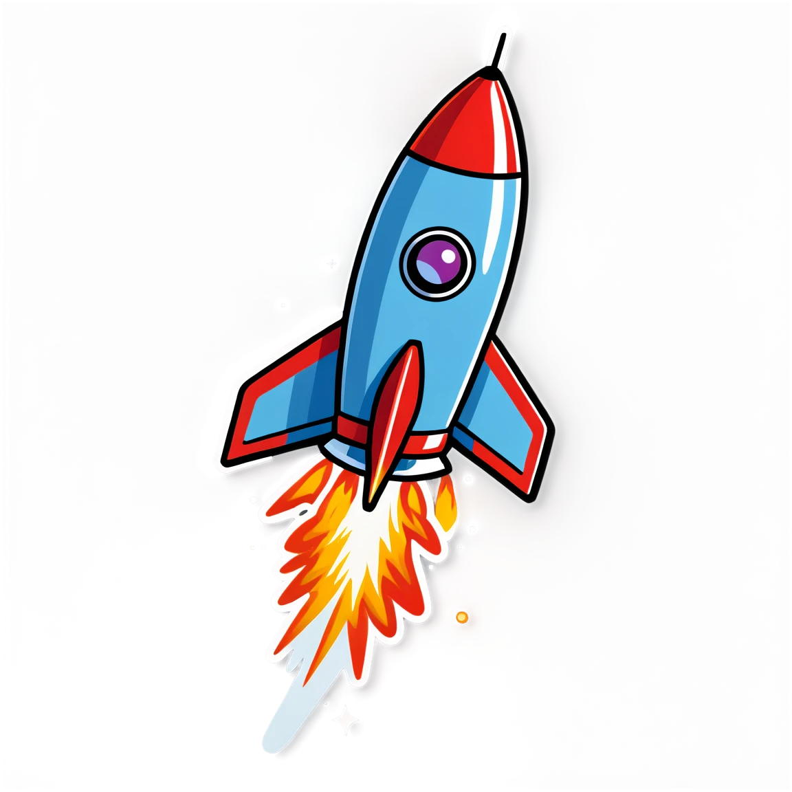 rocket space stickers