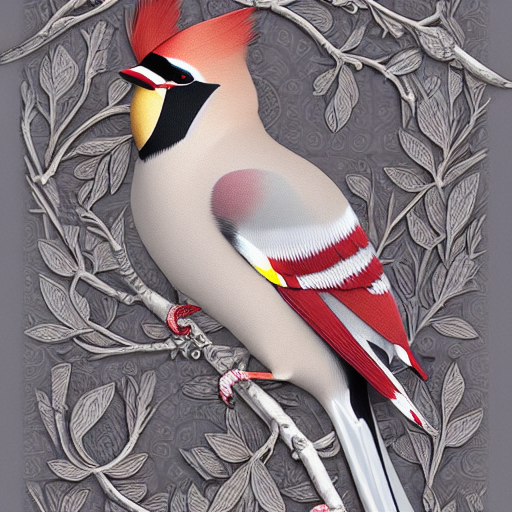 Diffusion Models Bird Stable Diffusion prompt: ethereal Bohemian Waxwing bird, - PromptHero