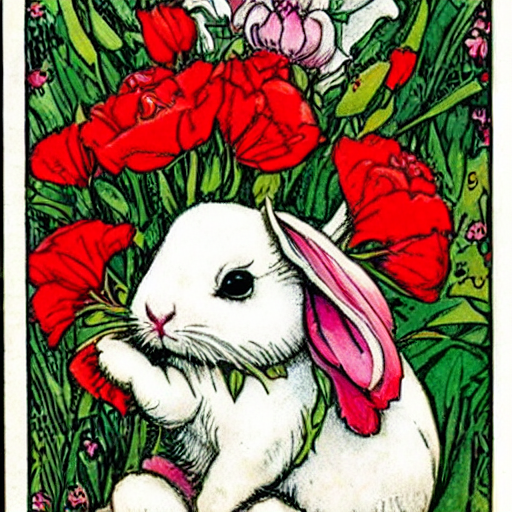 Stable Diffusion prompt: a cute and white rabbit sitting - PromptHero