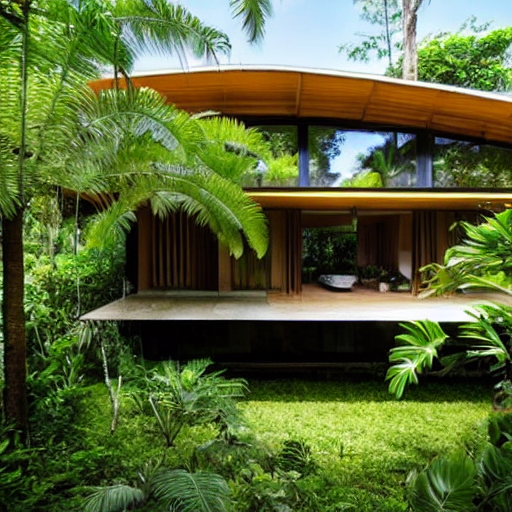 Stable Diffusion prompt: A beautiful house in tropical - PromptHero