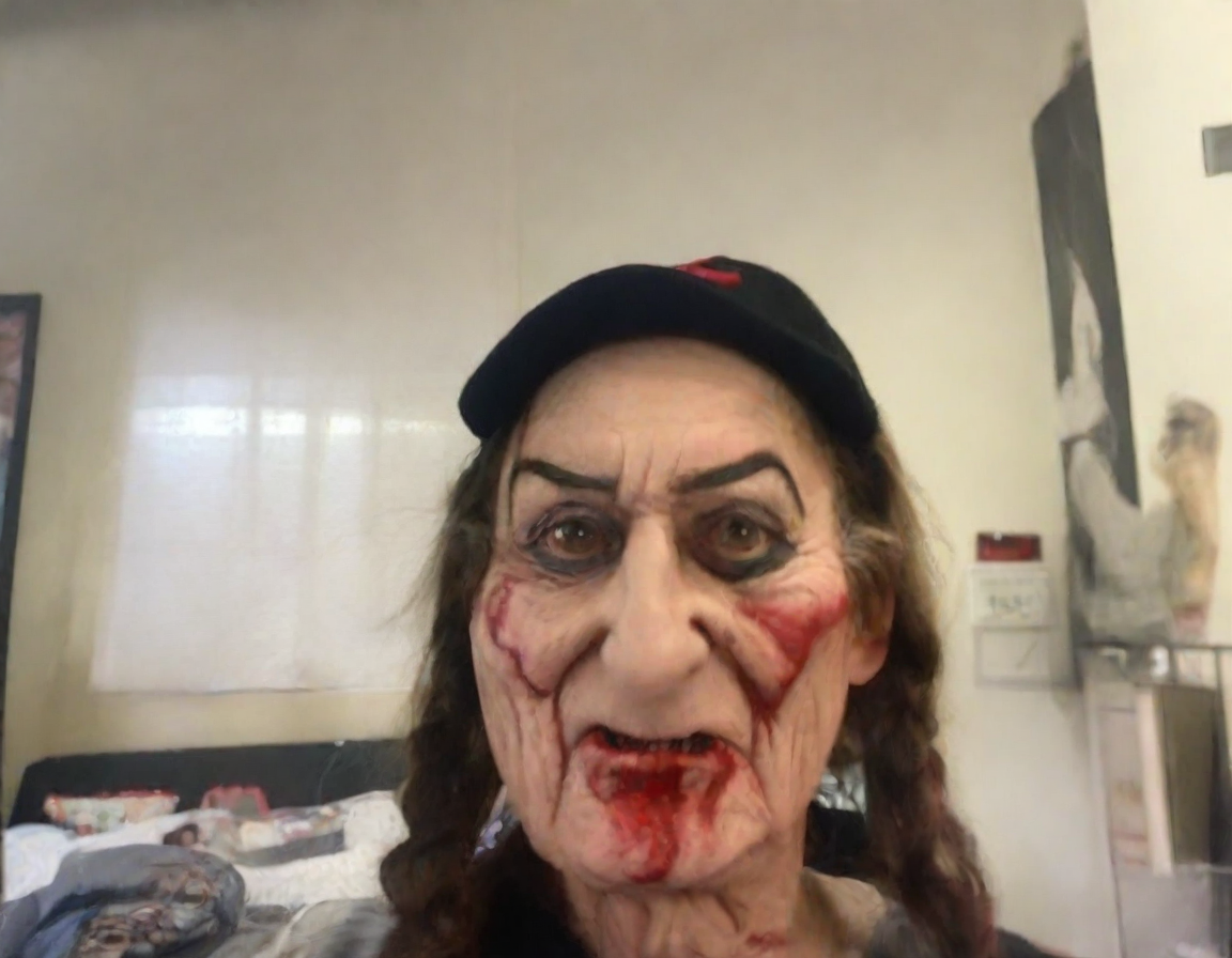 front shot, photo of freddy kruger, face painting