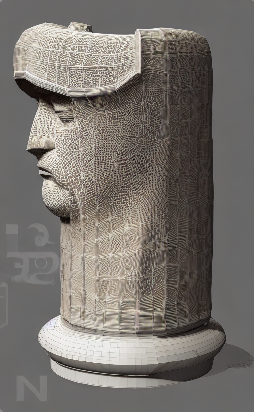 a 3d bust of the head
