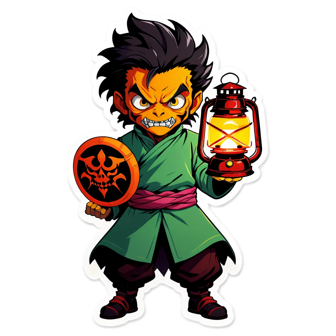 holding a lantern demon-slayer stickers