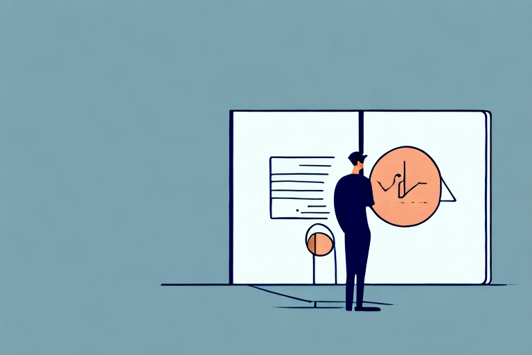 a person standing in front of a large open book with a magnifying glass in hand, hand-drawn abstract illustration for a company blog, in style of corporate memphis, faded colors, white background, professional, minimalist, clean lines