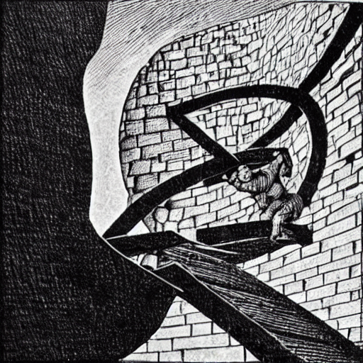 Stable Diffusion prompt: mc escher version of sisyphus - PromptHero