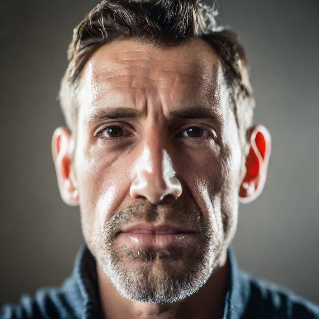 front shot, photo of Thinner nose, strong jawline  looks at viewer, cinematic shot