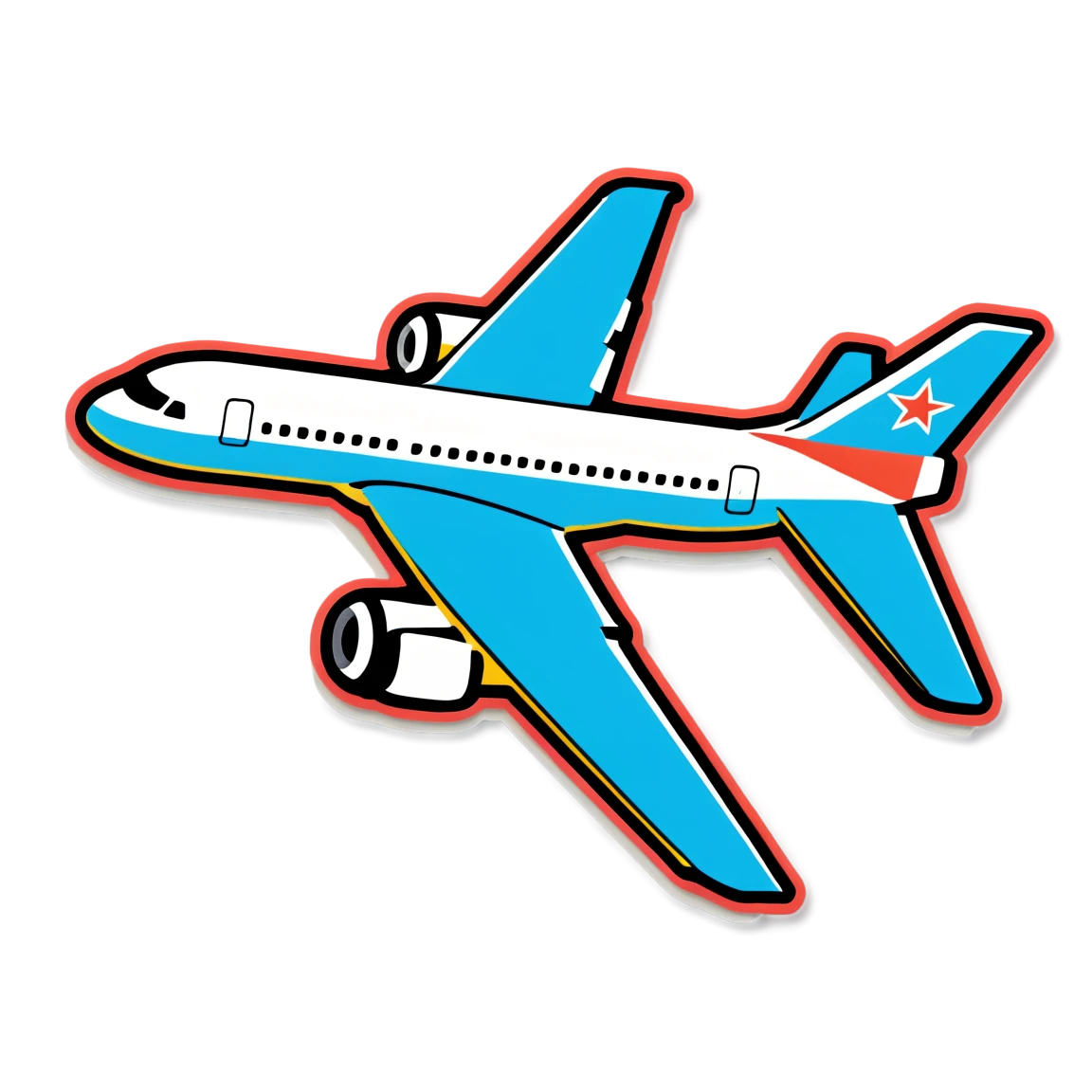 with an airplane travel stickers