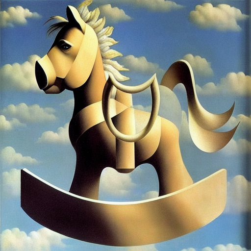hobbyhorse by Rene Magritte surrealist