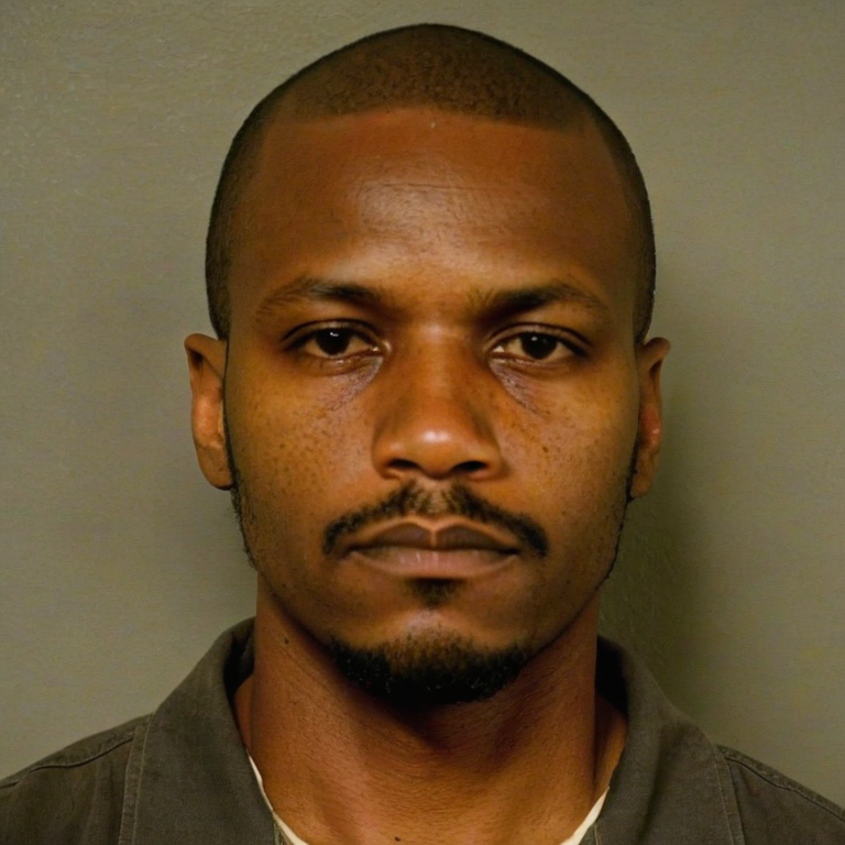 front shot, mugshot photo of a test  looks at viewer, cinematic shot