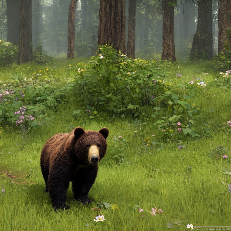 Title: "Beary Magical Journey: A Tale of a Bear's Adventures in An Enchanted Forest!"