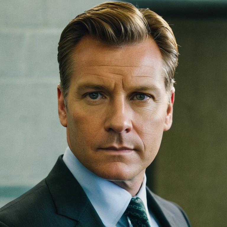 front shot, actor photo of a Manager  looks at viewer, cinematic shot