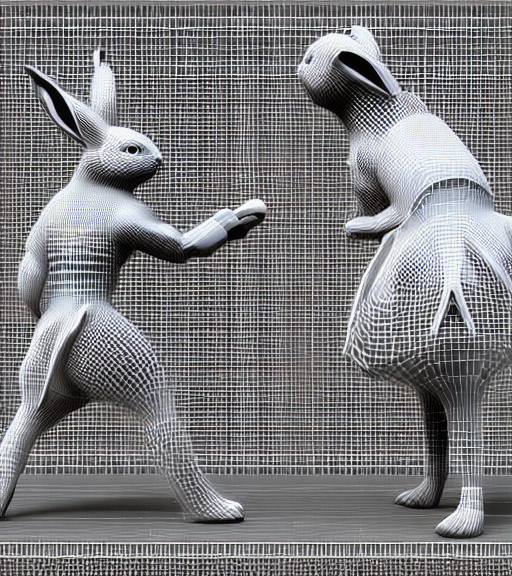 A 3d model of a rabbit