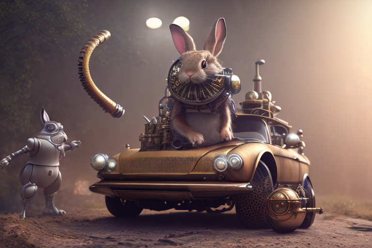 Openjourney Prompt Rabbit Faced Steampunk Character Prompthero