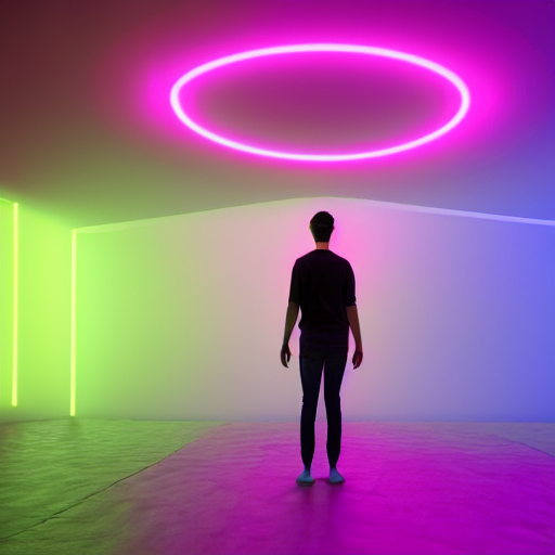 Stable Diffusion prompt: person standing alone in a room - PromptHero