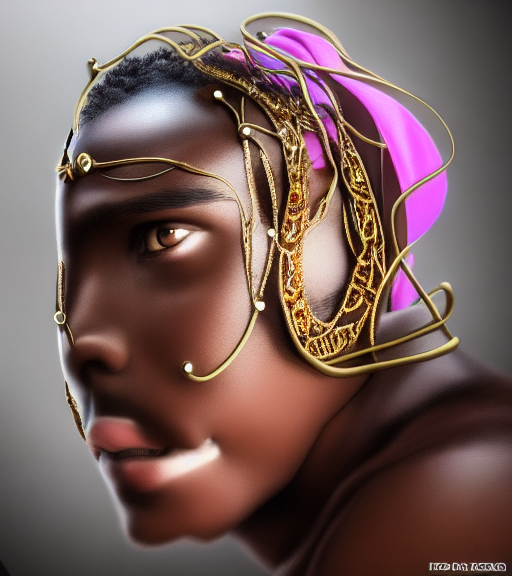 A dark skinned prince realistic 4k, realistic, HD color photograph