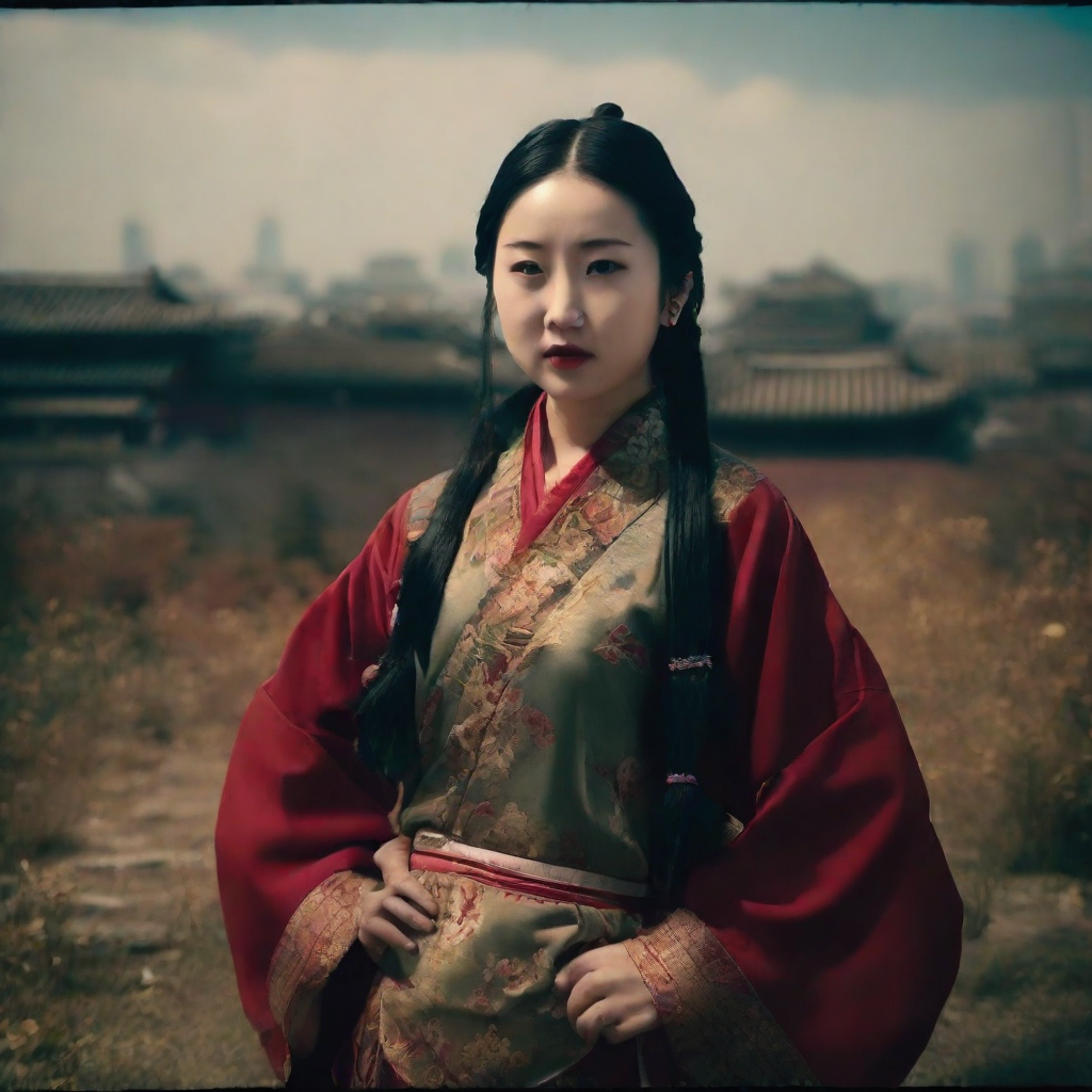 front shot, photo of CHinese  looks at viewer, cinematic shot