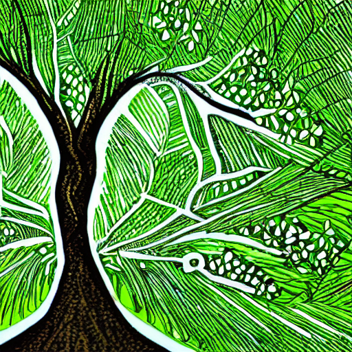 Stable Diffusion prompt: The logo is composed of a tree, - PromptHero