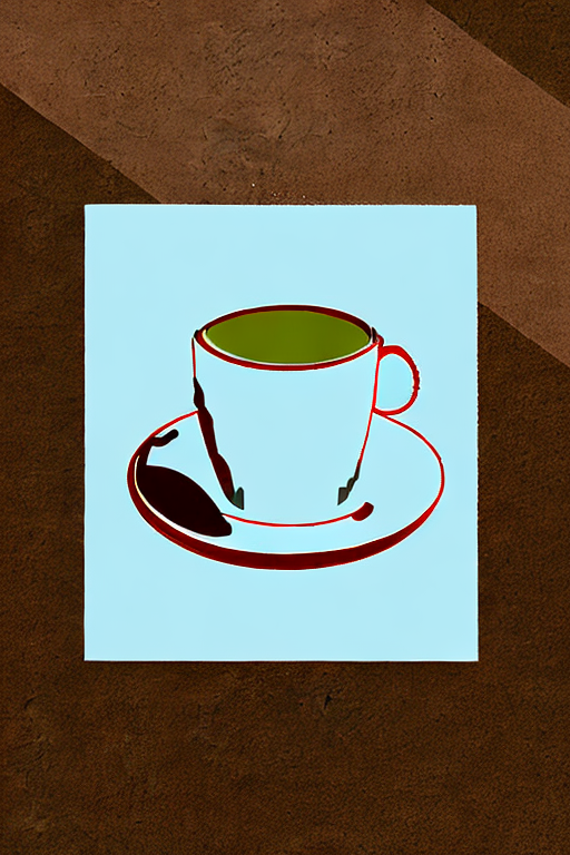AI generated art representing "cup of tea, slice of cake, pastel colours, beautiful, symmetry."