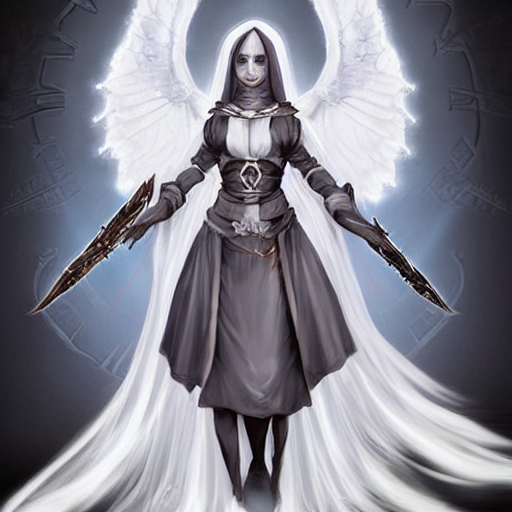 Stable Diffusion prompt: female full body angelic nun - PromptHero