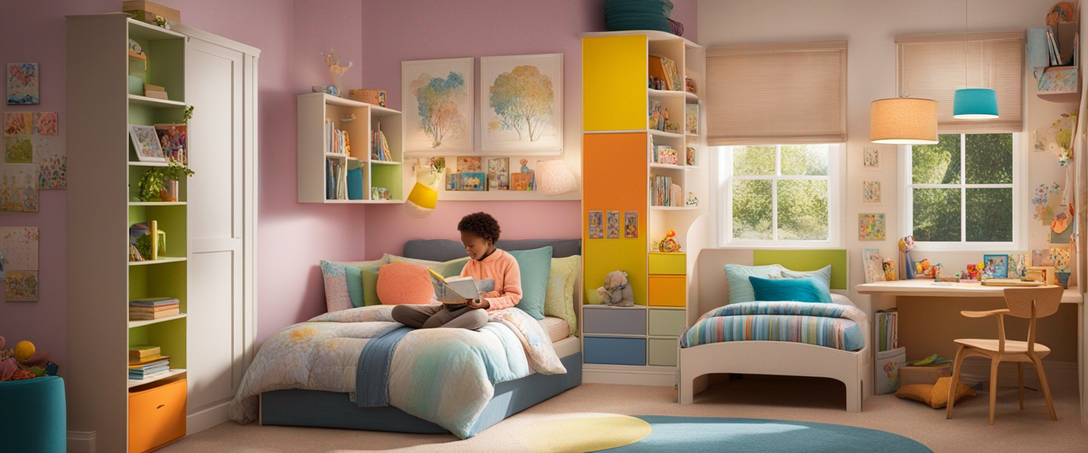 Autistic child in personalized bedroom