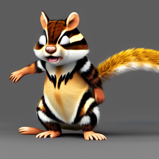 chipmunk dressed in Kraven the Hunter's costume