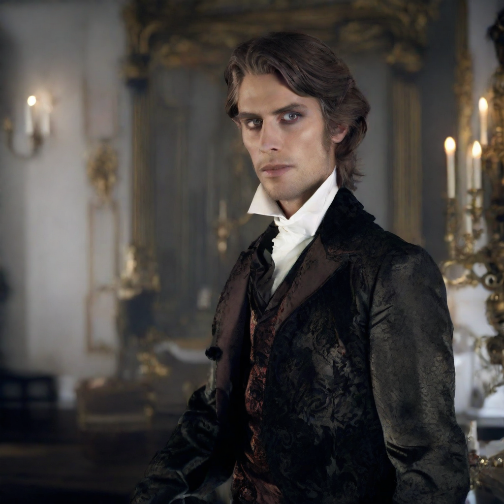 front shot, photo of dorian gray looks at viewer, cinematic shot