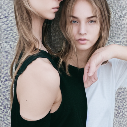 Full view of  Two-beautiful-female-model’s-rock-hard-pointy-chests, two-dark-circles-under-drenched-white-translucent-tee shirt-contest, see-through-shirt-, full view