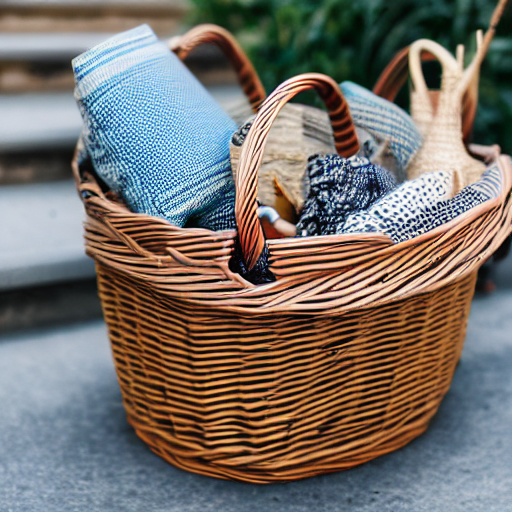 wicker basket filled with zoom meetings