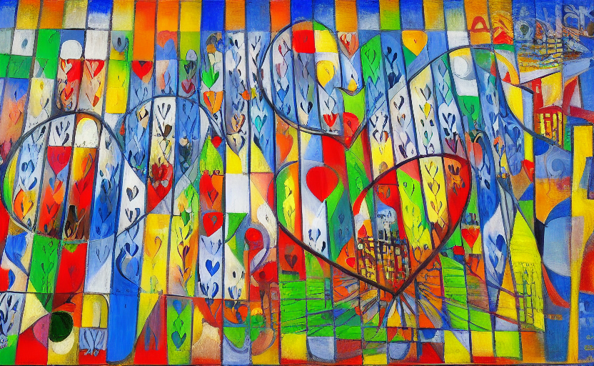 field of hearts Picasso