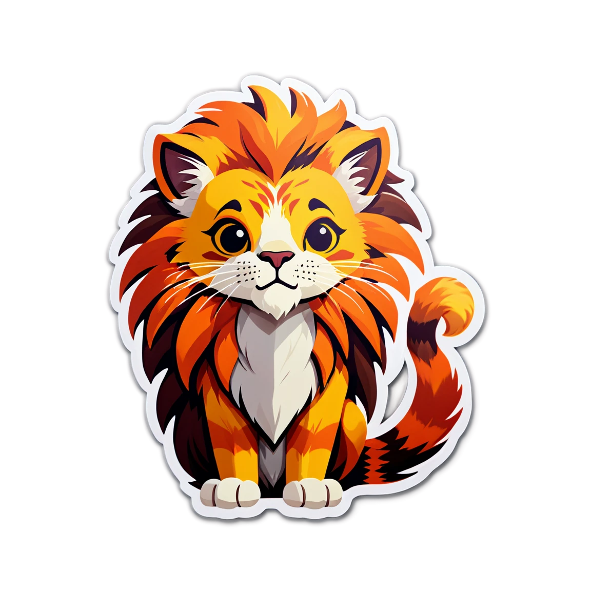 lion cat stickers