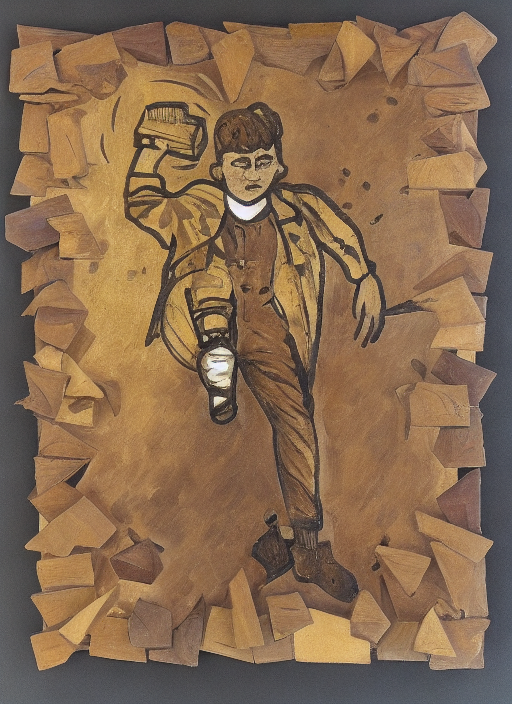 Man with brick by prendergast